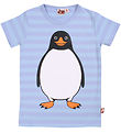 DYR T-shirt - DyrGrowl - Lila/Baby Blue Pingvin DYR T-shirt - DyrGrowl - Lila/Baby Blue Pingvin