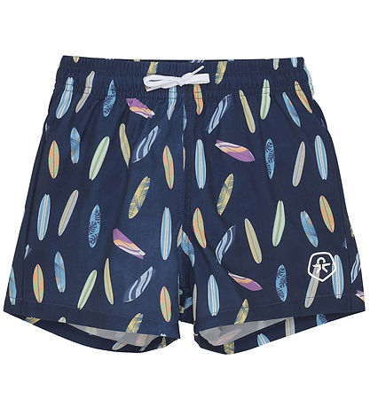 Color Kids Badeshorts - AOP - Dress Blues