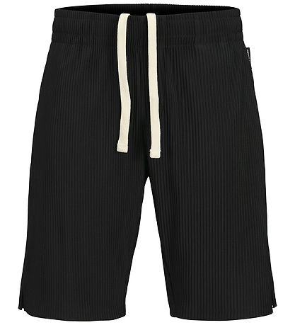 Jack & Jones Sweatshorts - JpstBill - Plissé - Black Jack & Jones Sweatshorts - JpstBill - Plissé - Black