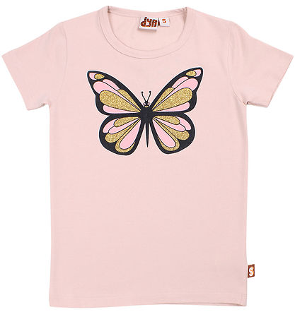DYR T-shirt - DyrGrowl - Lt Rose Sommefugl DYR T-shirt - DyrGrowl - Lt Rose Sommefugl
