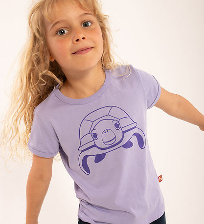 DYR T-shirt - DyrHide - Lila Outline Havskildpadde DYR T-shirt - DyrHide - Lila Outline Havskildpadde