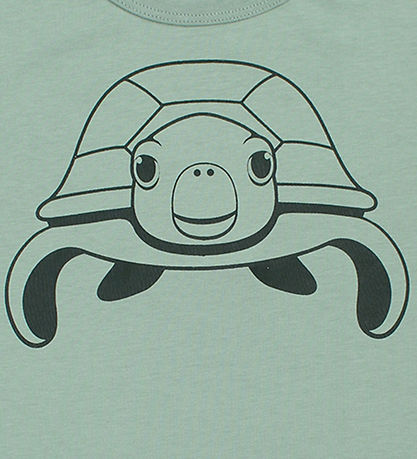 DYR T-shirt - DyrHide - Herb Green Outline Havskildpadde