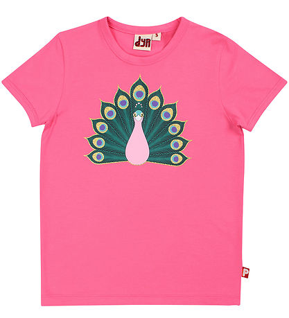 DYR T-shirt - DyrGrowl T - Bright Pink Paafugl DYR T-shirt - DyrGrowl T - Bright Pink Paafugl