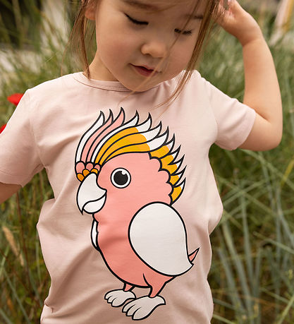 DYR T-shirt - DyrGrowl T - Lt Rose Papegoeje