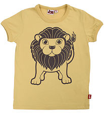 DIEREN T-Shirt - DierenVerbergen - Vervaagd Yellow Groot Løve