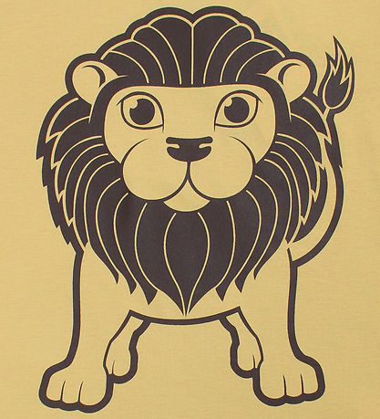 DYR T-shirt - DyrHide - Faded Yellow Stor Løve