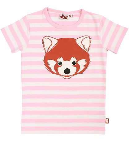 DYR T-shirt - DyrGrowl - Pastel Pink/Chalk Roed Panda