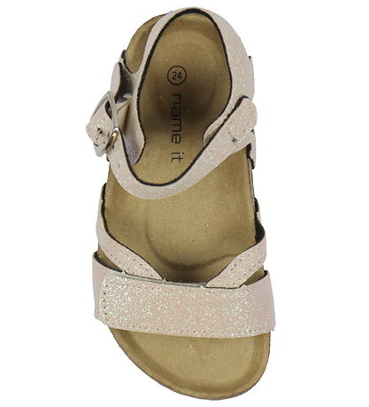 Name It Sandaler - NmfFiona - Cloud Dancer/Small Glitter