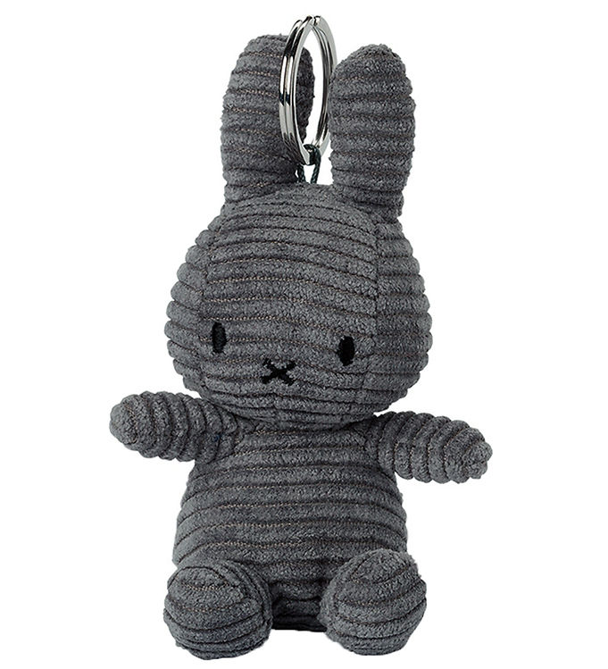 Bon Ton Toys Nøglering - 12 cm - Miffy ECO Corduroy - Grey