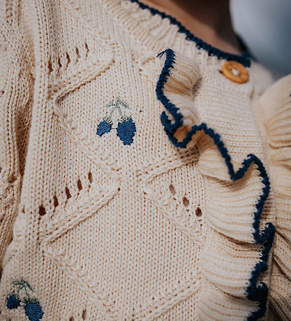 Fliink Cardigan - Knitted - Mela Ruffle - Sandshell
