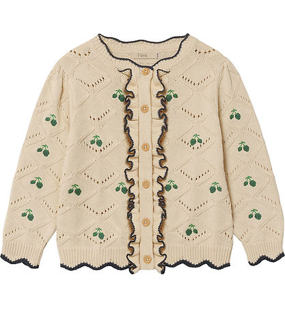 Fliink Cardigan - Knitted - Mela Ruffle - Sandshell