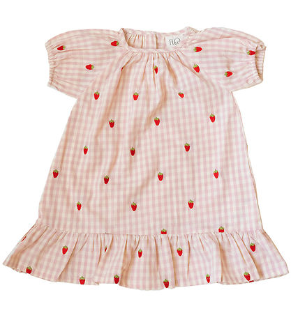 Flöss Kjole - Dolly - Pink Berry Gingham