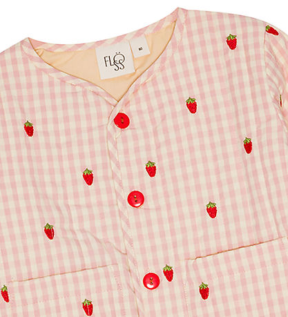 Flöss Jakke - Dolly - Pink Berry Gingham