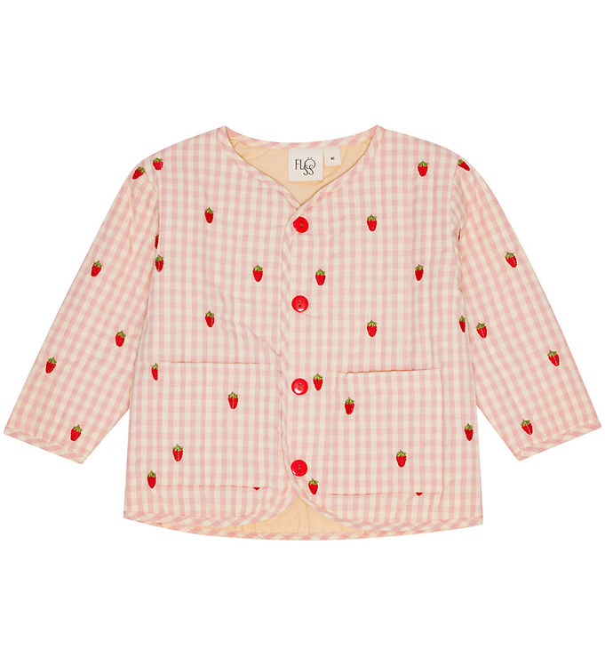 Flöss Jakke - Dolly - Pink Berry Gingham