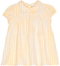 Flöss Kjole - Olivia - Soft Yellow Heart Gingham Flöss Kjole - Olivia - Soft Yellow Heart Gingham