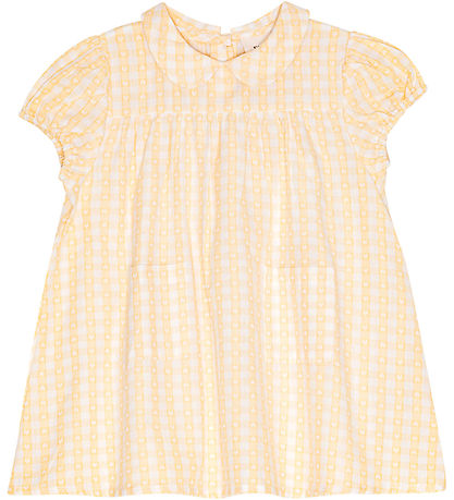 Flöss Kjole - Olivia - Soft Yellow Heart Gingham