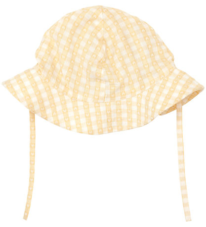 Flöss Solhat - Olivia - Soft Yellow Heart Gingham Flöss Solhat - Olivia - Soft Yellow Heart Gingham