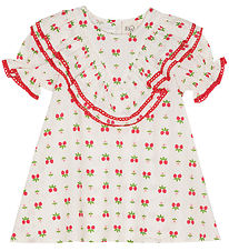 Flöss Kjole - Sofia - Soft White Berry m. Blonder Flöss Kjole - Sofia - Soft White Berry m. Blonder