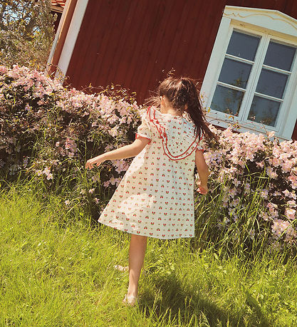 Flöss Kjole - Sofia - Soft White Berry m. Blonder