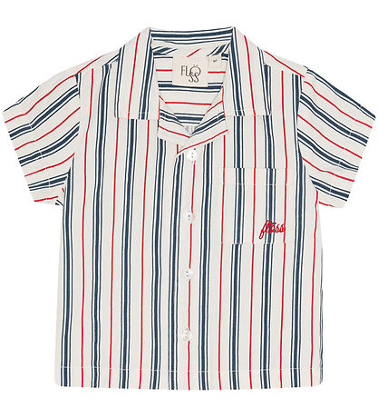 Flöss Shirt - Miles - Red/Blue Stripes