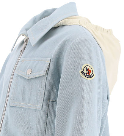 Moncler Denimjakke med Hætte - Esme - Royal Moncler Denimjakke med Hætte - Esme - Royal