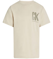 Calvin Klein T-shirt - Chest Surf Graphic - Oyster Grey Calvin Klein T-shirt - Chest Surf Graphic - Oyster Grey