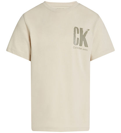 Calvin Klein T-shirt - Chest Surf Graphic - Oyster Grey Calvin Klein T-shirt - Chest Surf Graphic - Oyster Grey
