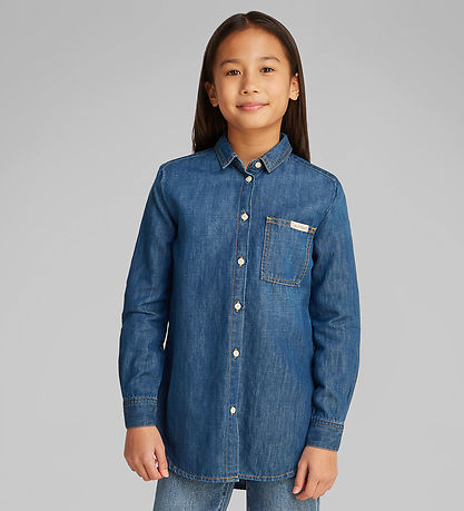 Calvin Klein Skjorte - Denim - Mid Serenity Blue