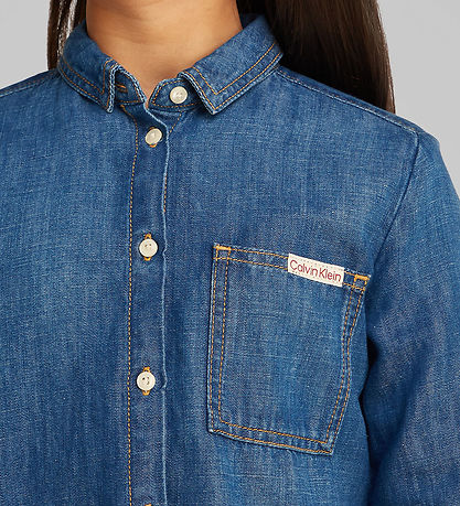 Calvin Klein Skjorte - Denim - Mid Serenity Blue