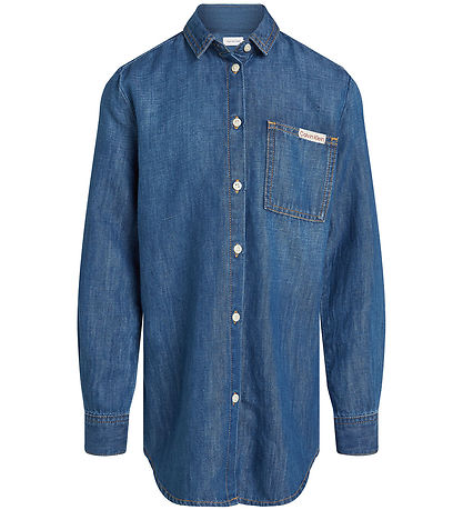 Calvin Klein Skjorte - Denim - Mid Serenity Blue