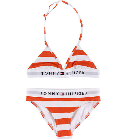 Tommy Hilfiger Bikini - Triangle - Breton Stripe Brilliant Orang Tommy Hilfiger Bikini - Triangle - Breton Stripe Brilliant Orang