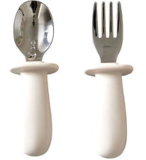 Jack o Juno Børnebestik - Silikone/rustfrit Stål - Cream Jack o Juno Børnebestik - Silikone/rustfrit Stål - Cream