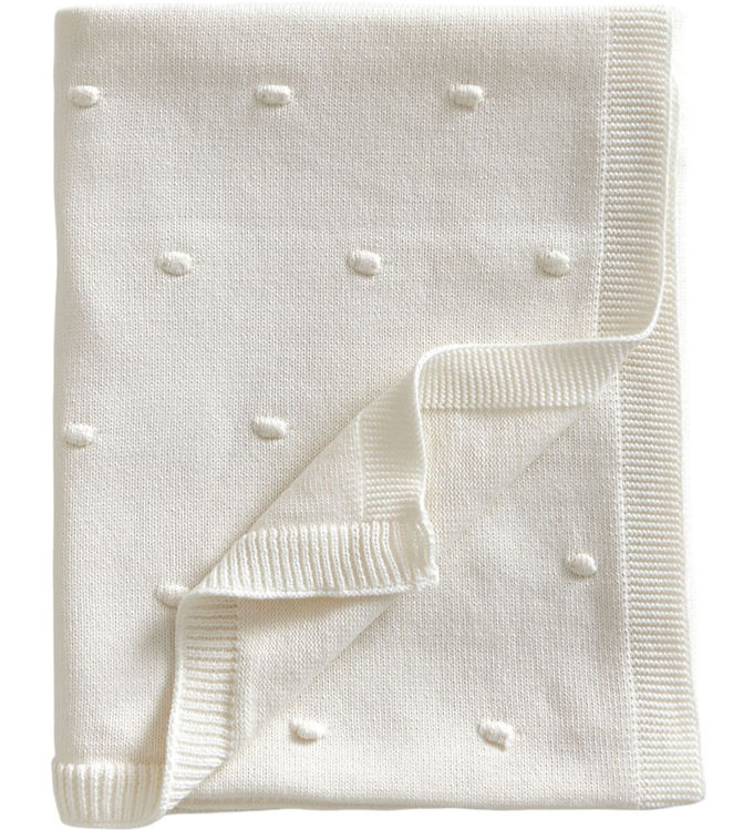 Jack o Juno Tæppe - 80x100 cm - Strik - Bubble - Pearl