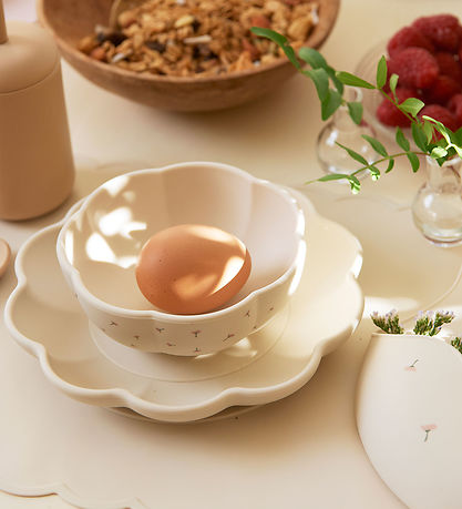 Jack o Juno Spisesæt - Silikone - 2 Dele - Poppy in Bloom - Crea