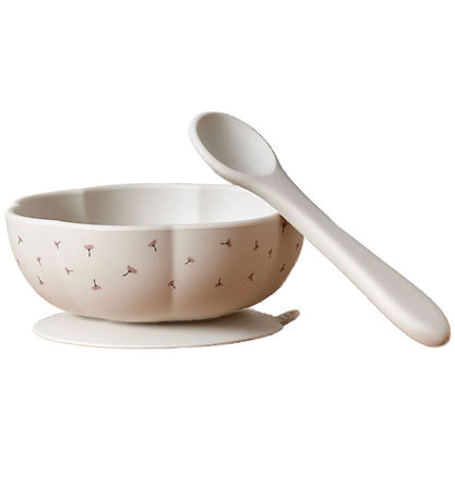 Jack o Juno Spisesæt - Silikone - 2 Dele - Poppy in Bloom - Crea