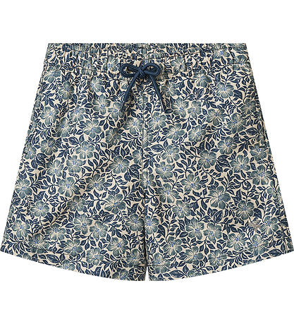 Wheat Badeshorts - Hansi - Blue Hawaii Flowers Wheat Badeshorts - Hansi - Blue Hawaii Flowers