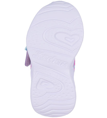 Skechers Shoes w. Lights - Eternal Heart Lights - Light Blue/Mul