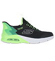 Skechers Sko - Microspec Max Brisk-Stripe - Sort/Lime Skechers Sko - Microspec Max Brisk-Stripe - Sort/Lime