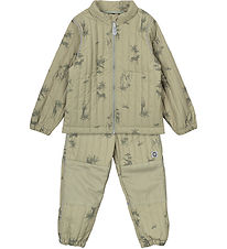 Mikk-Line Termotøj - Gray Green m. Print