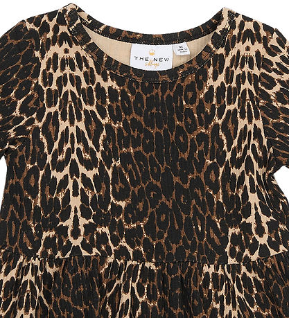 The New Siblings Kjole - Rib - TnstEllie - Oxford Tan AOP The New Siblings Kjole - Rib - TnstEllie - Oxford Tan AOP