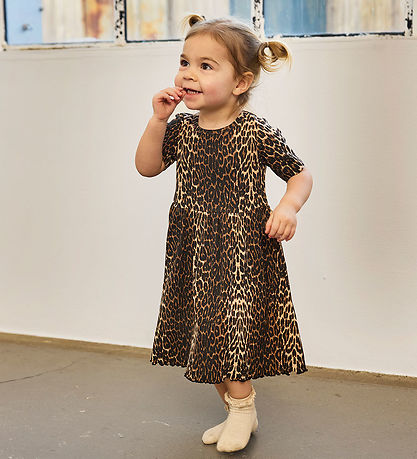 The New Siblings Kjole - Rib - TnstEllie - Oxford Tan AOP The New Siblings Kjole - Rib - TnstEllie - Oxford Tan AOP