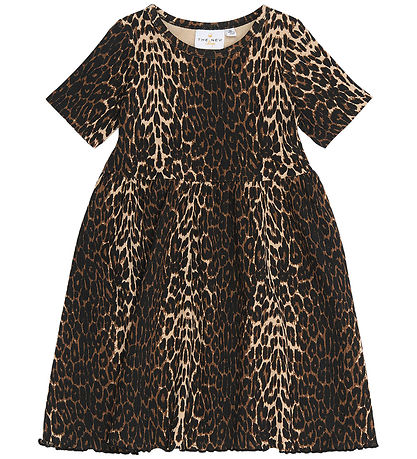 The New Siblings Kjole - Rib - TnstEllie - Oxford Tan AOP