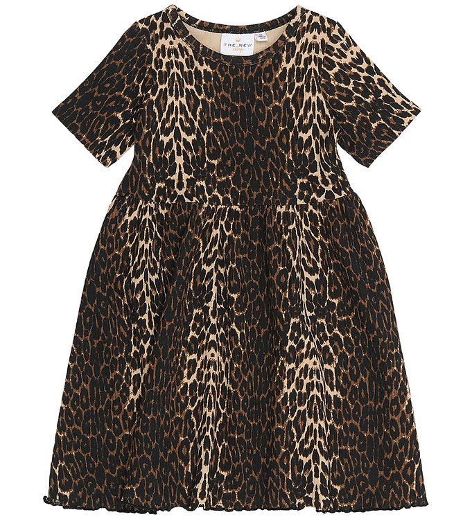 The New Siblings Kjole - Rib - TnstEllie - Oxford Tan AOP