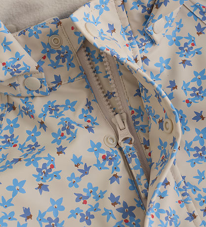 CeLaVi Rainsuit - PU - Blue Bell w. Print