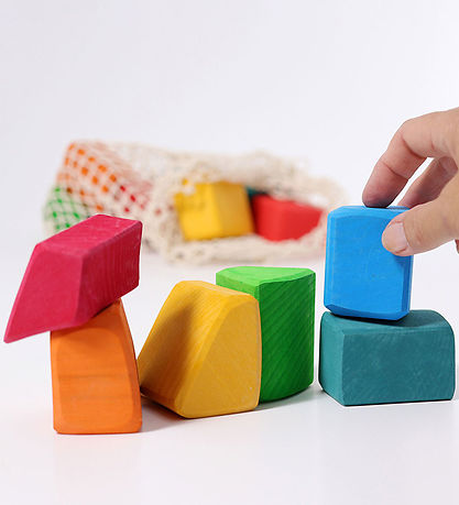 Grimms Byggeklodser - Træ - Waldorf - Multifarvet