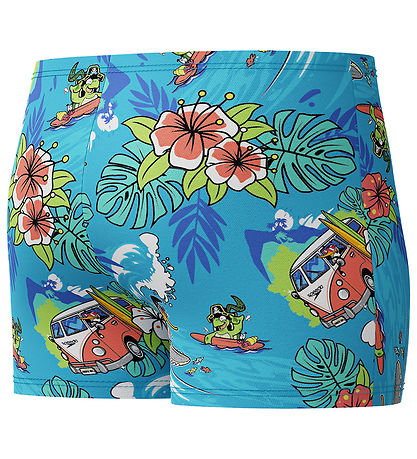 Speedo Badebukser - Learn To Swim - Blå m. Print