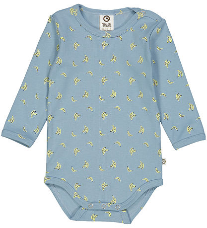 Müsli Body l/æ - Rib - Banana - Ocean/corn/Night Blue Müsli Body l/æ - Rib - Banana - Ocean/corn/Night Blue