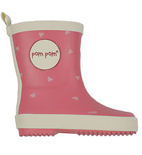 Pom Pom Regenlaarzen - Heart AOP