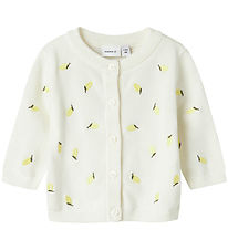 Name it Cardigan - Strik - NbfDetrille - Cloud Dancer m. Citrone Name it Cardigan - Strik - NbfDetrille - Cloud Dancer m. Citrone