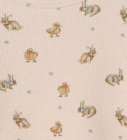 Lil' Atelier T-shirt - Rib - NmfLavo - AOP - Morganite